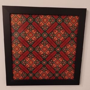 Geometric Patterned Wall Art in Black Frame